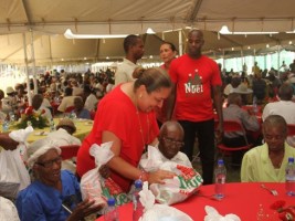 Haiti - Social : A moment of happiness with the third age