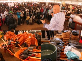 Haiti - Politic : President Martelly alongside women living in rural areas