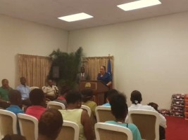 Haiti - Social : Sophia Martelly receives widows of police officers killed in 2014