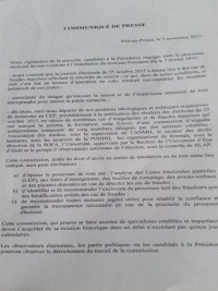 Haïti - Élections : 8 candidats demandent la création d’une Commission indépendante 