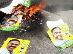 Haiti - Jacmel : Important  demonstration against Joseph Lambert and INITE