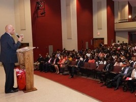 Haiti - Education : Former President Martelly gave two lectures at the Claflin University