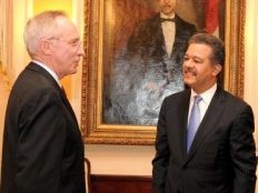 Haiti - Reconstruction : Edmond Mulet, met Leonel Fernández