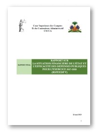 Haiti - Economy : The CSC/CA delivers its report on public expenditure of the State (2017-2018)