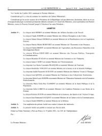 Haiti - FLASH : New Ministerial Cabinet (Official List)
