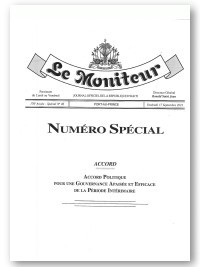 Haiti - FLASH : The political agreement of the PM published in the official journal (full text) 
