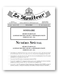 Haiti - Economy : All the details of the 2020/2021 Amending Budget (Official)