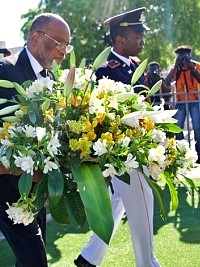 Haiti - 220th of the death of Toussaint Louverture : Ceremony of floral offering (Speech PM)