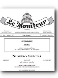 Haiti - FLASH : The MODIFIED decree creating the Presidential Council published (official)