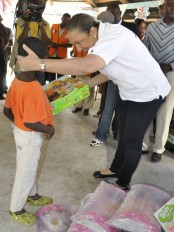 Haiti - Social : Sophia Martelly on the island of La Gonâve on the occasion of Christmas