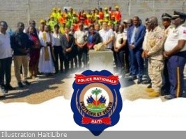 Haïti - Berquin : Pose de la première pierre de la Direction Départementale de la Police