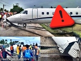 Haiti - FLASH : Plane goes off-runway at Antoine-Simon Airport in Les Cayes