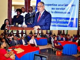 Haiti - Electoral Chair : PM attends the closing ceremony of the International Conference
