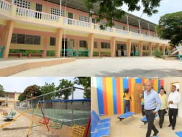Haiti - Social : Martelly in inspection visit at the Accommodation Centre and of Transit of Delmas 3