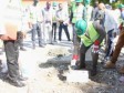 Haiti - Education : Laying of the foundation stone of the Lycée National de Frères