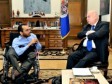 Haiti - Social : José Miguel Insulza receives Gérald Oriol, Jr.